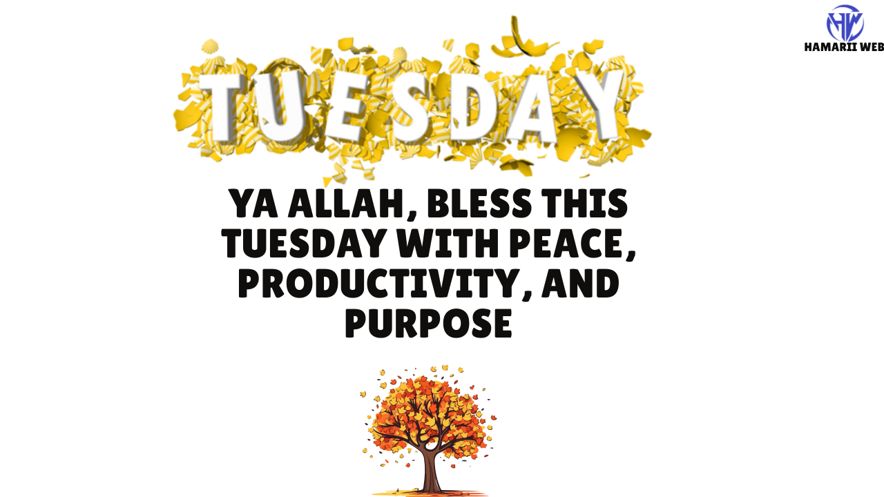 Happy Tuesday blessings with sunrise background and motivational quote